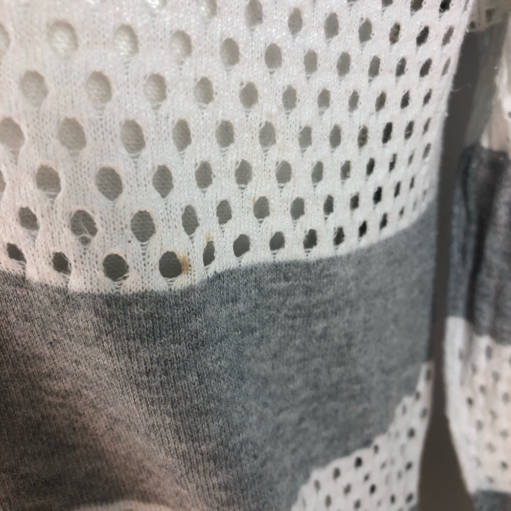 Michael Kors Cut Out Holes Gray and White Stripped - Picture 7 of 7